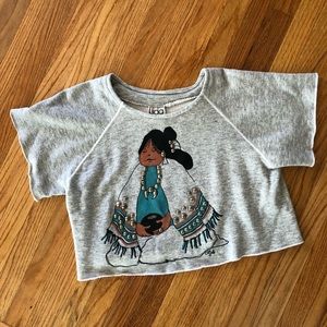 Vintage Chibi Navajo Tourism Crop Sweater